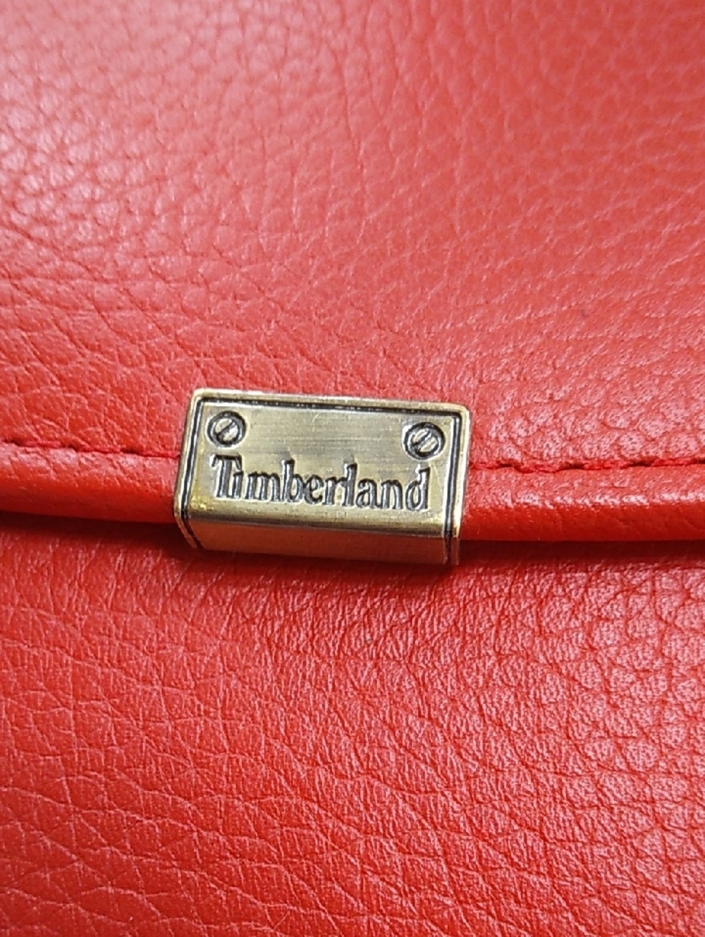 Timberland Women's Red Leather Snap Billfold Wallet - Picture 4 of 8